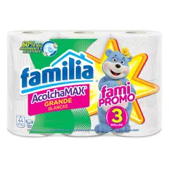 FAMILIA - Toallas De Cocina En Rollo Triple Hoja Blancas 44 Unidades X 3 Rollos