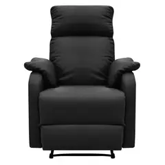 ELITE LIVING - Reclinable Estática Velvet Cuero Sintético 75x75x95 Negro