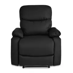 ELITE LIVING - Silla Reclinable Estática Velara Cuero Sintético 80X85X85 Negro
