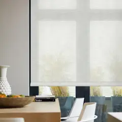 FLEXALUM - Enrollable Damasco Blanco A La Medida Ancho Entre 155.5-170 cm Alto Entre 175.5-200 cm