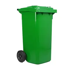 WEBER - Contenedor Con Ruedas Plástica 120L Verde Con Tapa
