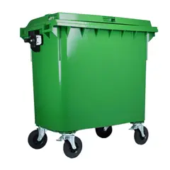 WEBER - Contenedor Con Ruedas Plastica 770L Verde Con Tapa