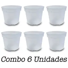 NATIVA - Matera Plástica Cónica 14X22X14Cm Traslúcido X6Und