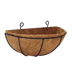 NATIVA - Canasta Fibra De Coco Media Luna Sencilla 30X16X16Cm