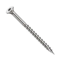 GENERICO - Tornillo para Madera Mando Estrella Acero Inoxidable N. 10 X 6.35 cm