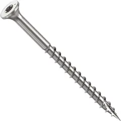 GENERICO - Tornillo para Madera Mando Estrella Acero Inoxidable N. 10 X 7.62 cm