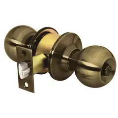 TRUPER - Cerradura Tipo Esfera Latón Antiguo Recamara