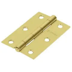 TRUPER - Bisagra Rectangular Acero Latonado 2 Pulg X 1.1/2 Pulg