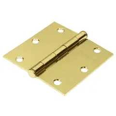 TRUPER - Bisagra Cuadrada Acero Latonado Cabeza Plana 3 Pulg