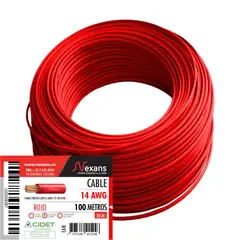 CENTELSA BY NEXANS - Cable N14 100 M Lib/Halog Rojo Centelsa