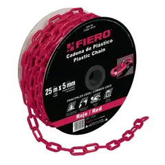 TRUPER - Cadena Plastica de 5mm Naranja 25m