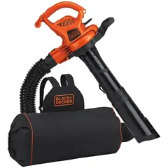 BLACK+DECKER - Sopladora Aspiradora y Trituradora de Hojas BEBL7000 VACPACK? De 12 Ah