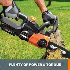 WORX - Motosierra Inalámbrica 20 Voltios con Sistema de Tensión Automática
