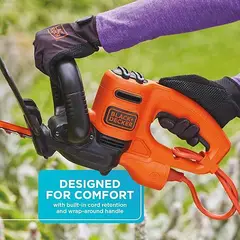 BLACK+DECKER - Cortasetos Eléctrico BEHT200 con Hoja de 45.7 cm
