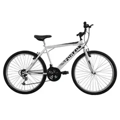 SFORZO - Bicicleta De Montaña R26 18V Talla M Disco Mecánico Cambios Tipo Moto Blanco