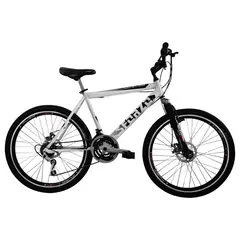 SFORZO - Bicicleta De Montaña Shimano R26 21V Integrado Suspensión Delantera Disco Mecánico Blanco