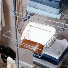 REJIPLAS - Canasta Mediana para Riel 41X39X12 Cm Blanco