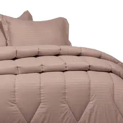 WAMSUTTA - Plumón Fundón Microfibra Semidoble Taupe