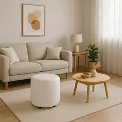 PUFF BOGOTA - Puff Circular 40x40x42 Blanco