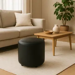 PUFF BOGOTA - Puff Circular 42x40x40 Negro