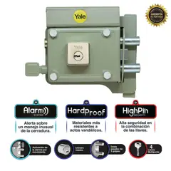 YALE - Cerradura Sobreponer 987 Izquierda Con Alarma