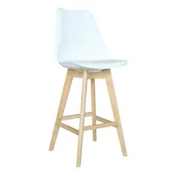 EKONOMODO COLOMBIA - Silla Barra Milano Tapizada 54X49X104 Blanco