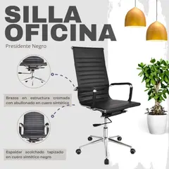 EKONOMODO COLOMBIA - Silla Ejecutiva de Lujo 49X64X114.5 Negro