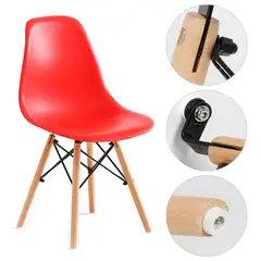 EKONOMODO COLOMBIA - Silla Eames Adulto 42X50X82 Rojo