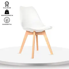 EKONOMODO COLOMBIA - Silla Tapizada Milano 54X49X83 Blanco