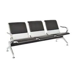 EKM DESIGN - Silla Tamdem 3 Puestos 183x78 Plata