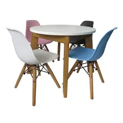EKONOMODO COLOMBIA - Mesa Infantil Redonda 60x60x52 Blanco