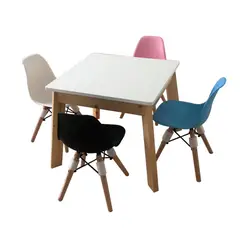EKONOMODO COLOMBIA - Mesa Infantil Cuadrada 60x60x52 Blanco
