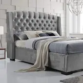 EKONOMODO COLOMBIA - Combo Italia Colchón King + Espaldar + Base Cama Gris Perla