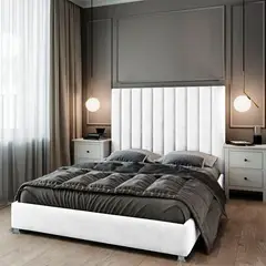 EKONOMODO COLOMBIA - Combo Natura Colchón Pilow Doble + Espaldar + Base Cama Blanco Perla