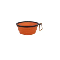 SOLEPET - Tazón En Silicona Para Mascotas Grande Color Naranja 17.5 Cm