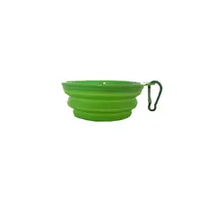 SOLEPET - Tazón En Silicona Para Mascotas Pequeño Color Verde 13Cm