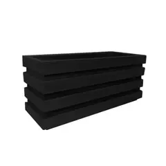 TUMATERA - Jardinera de Polietileno 100 x 35 x 45 cm Negro