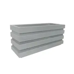 TUMATERA - Jardinera de Polietileno 100 x 35 x 45 cm Gris