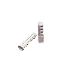 PRACTICASA - Paqx72000 Chazo Plástico Estriado 3/16 Blanco