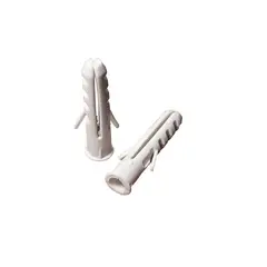 PRACTICASA - Paqx30000 Chazo Plástico Estriado 1/4 Blanco