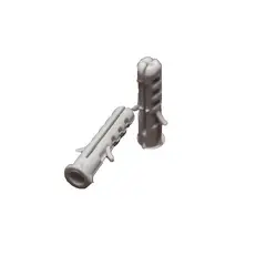 PRACTICASA - Paqx16000 Chazo Plástico Estriado 5/16 Blanco