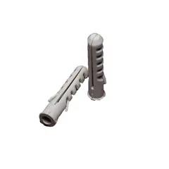 PRACTICASA - Paqx12000 Chazo Plástico Estriado 3/8 Blanco