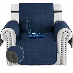 KARYTEX - Protector de Sofá 1 Puesto Azul Oscuro - Gris