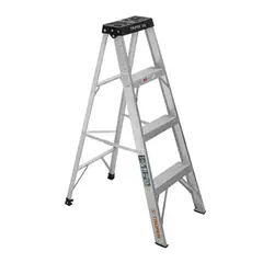 TRUPER - Escalera 1.2 m 3 P Tijera con Bandeja Aluminio 91 kg