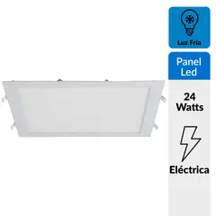 DAIRU - Panel LED Empotrable Cuadrado 1800 Lúmenes 24w Luz Fría Certificado