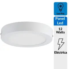 DAIRU - Panel LED Sobreponer Redondo 840 Lúmenes 12w Luz Fría Certificado