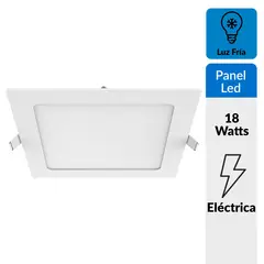 DAIRU - Panel LED Empotrable Cuadrado 1350 Lúmenes 18w Luz Fría Certificado