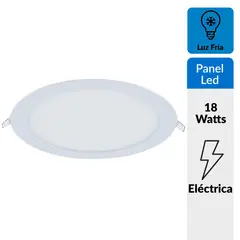 DAIRU - Panel LED Empotrado Redondo 1350 Lúmenes 18w Luz Fría Certificado
