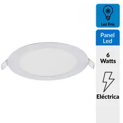 DAIRU - Panel LED Empotrable Redondo 360 Lúmenes 6w Luz Fría Certificado