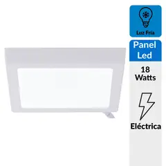 DAIRU - Panel LED Sobreponer Cuadrado 1350 Lúmenes 18w Luz Fría Certificado